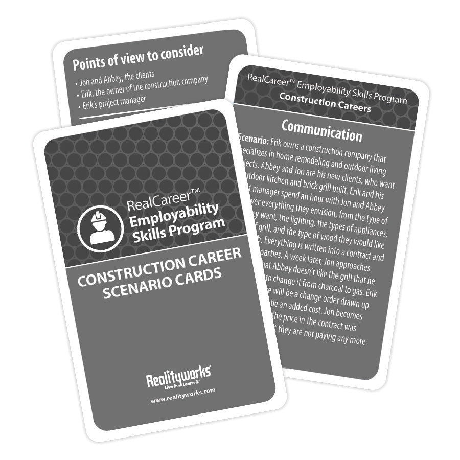 Construction Career Scenario Cards