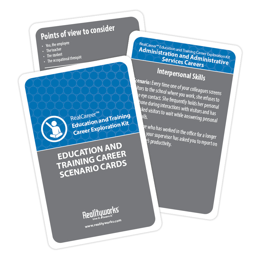 Education and Training Career Scenario Card Pack