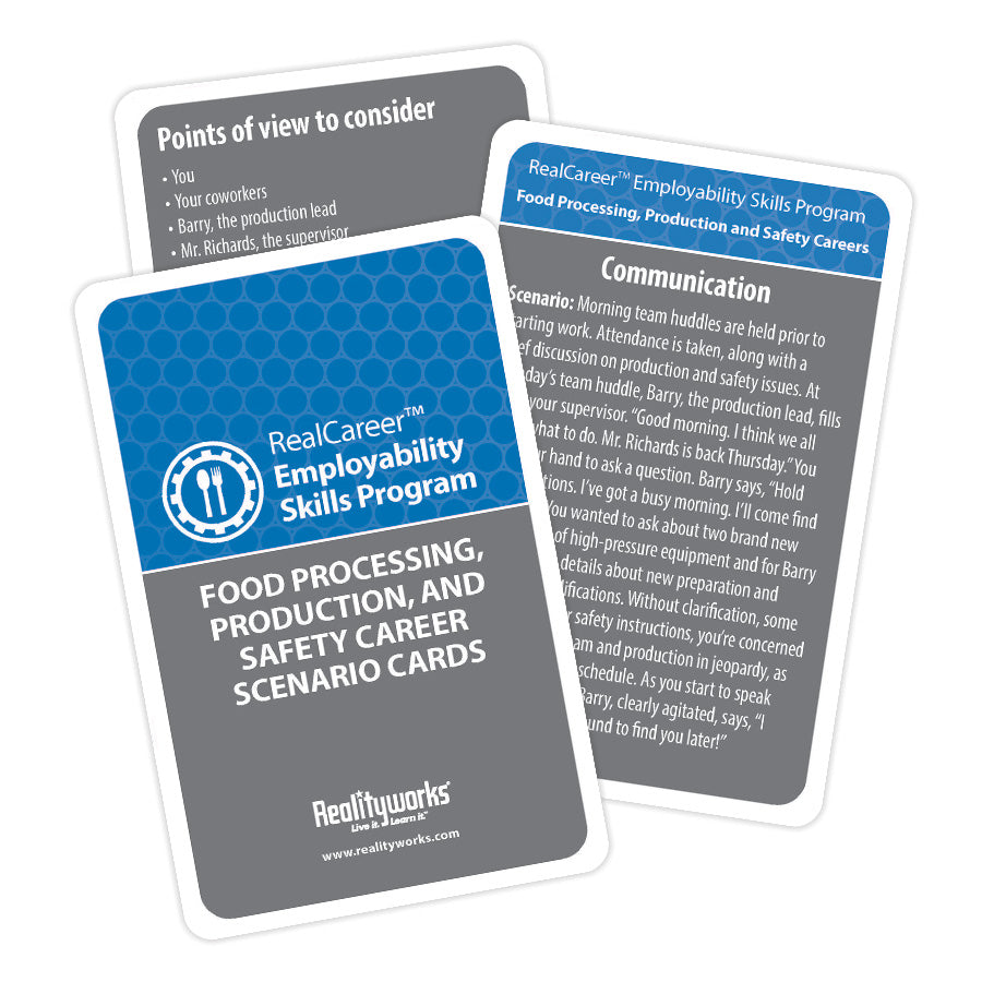Food Processing, Production, and Safety Career Scenario Cards