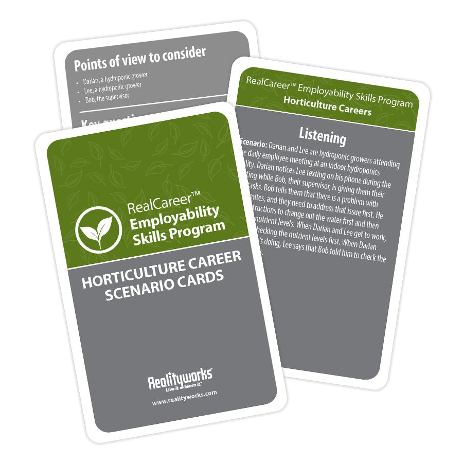 Horticulture Career Scenario Cards