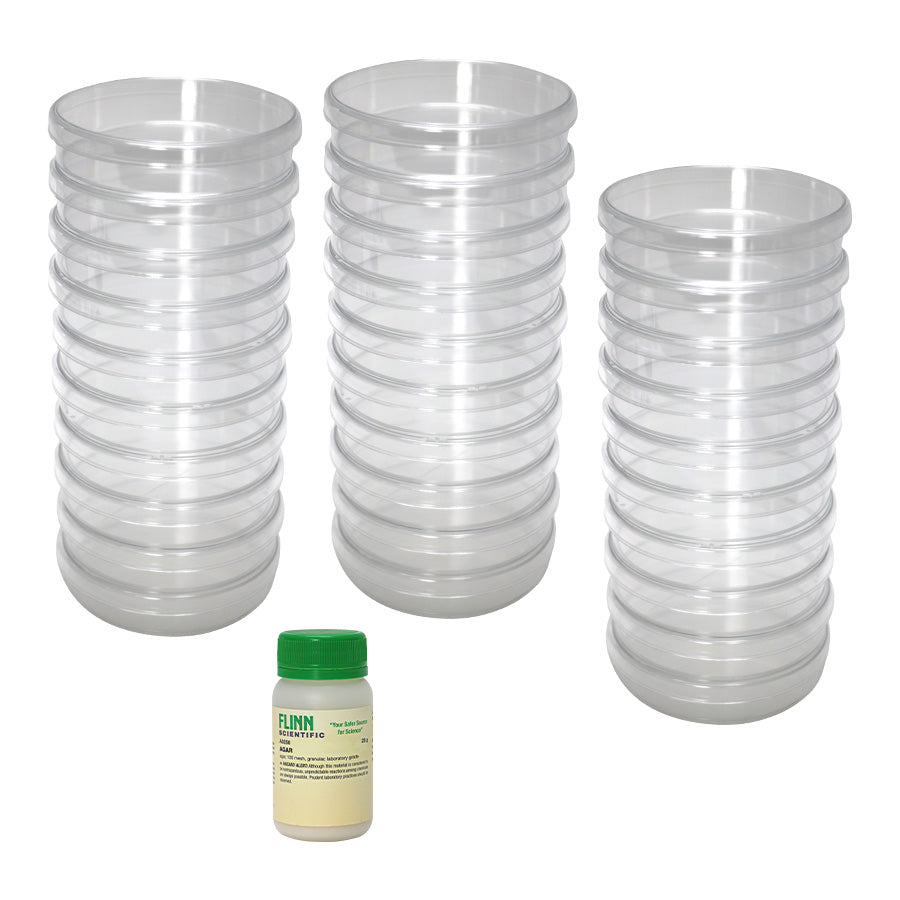 Petri Dish Supply Pack (100) and Agar Powder